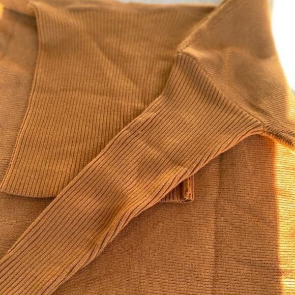 Turtleneck Oversized Sweater, Long Batwing Sleeve, Spilt Hem, Tunic Pull… - Picture 6 of 6